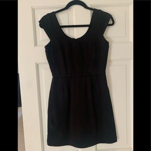 BCBGMaxAzria black cap sleeve mini dress